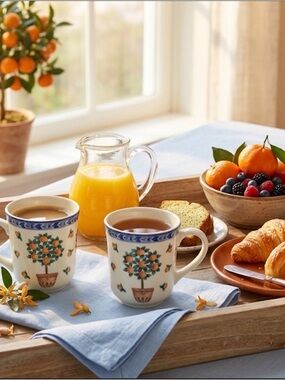 Wood & Sons Orangery 2 Mugs made in England vintage
